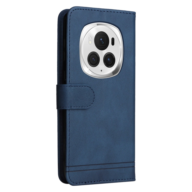 For Honor Magic6 Pro Skin Feel Life Tree Metal Button Leather Phone Case