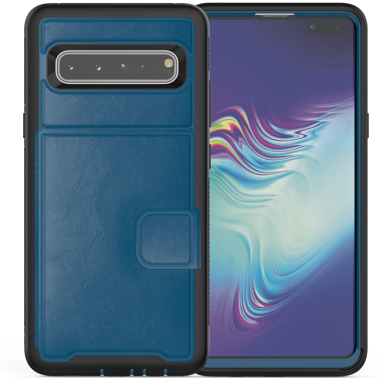 For Samsung Galaxy S10 Shockproof PC + TPU + PU Leather Protective Case with Holder & Card Slot & Wallet