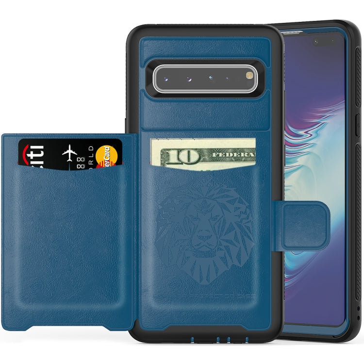 For Samsung Galaxy S10 Shockproof PC + TPU + PU Leather Protective Case with Holder & Card Slot & Wallet