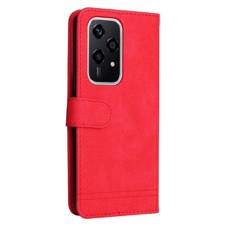 For Honor 200 Lite Global Skin Feel Life Tree Metal Button Leather Phone Case