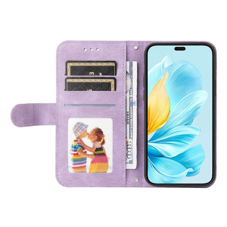 For Honor 200 Lite Global Skin Feel Life Tree Metal Button Leather Phone Case