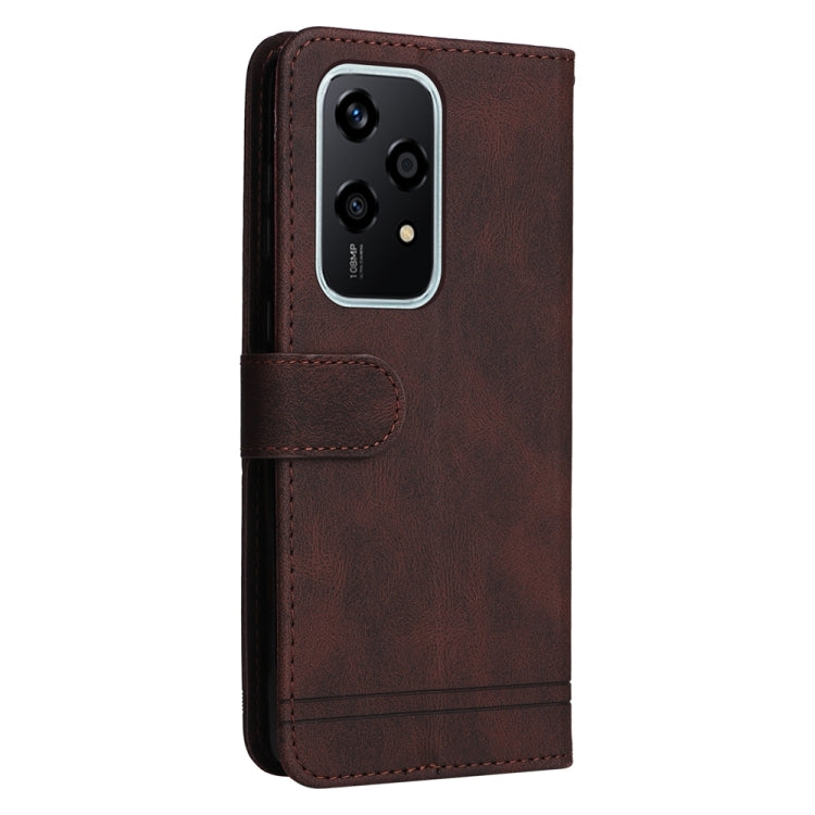 For Honor 200 Lite Global Skin Feel Life Tree Metal Button Leather Phone Case