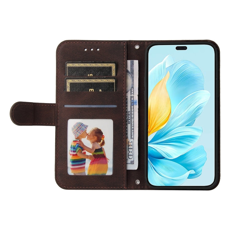 For Honor 200 Lite Global Skin Feel Life Tree Metal Button Leather Phone Case