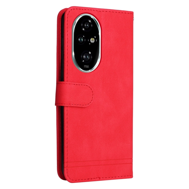 For Honor 200 Pro Skin Feel Life Tree Metal Button Leather Phone Case