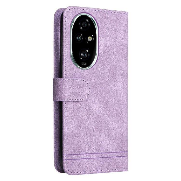 For Honor 200 Pro Skin Feel Life Tree Metal Button Leather Phone Case