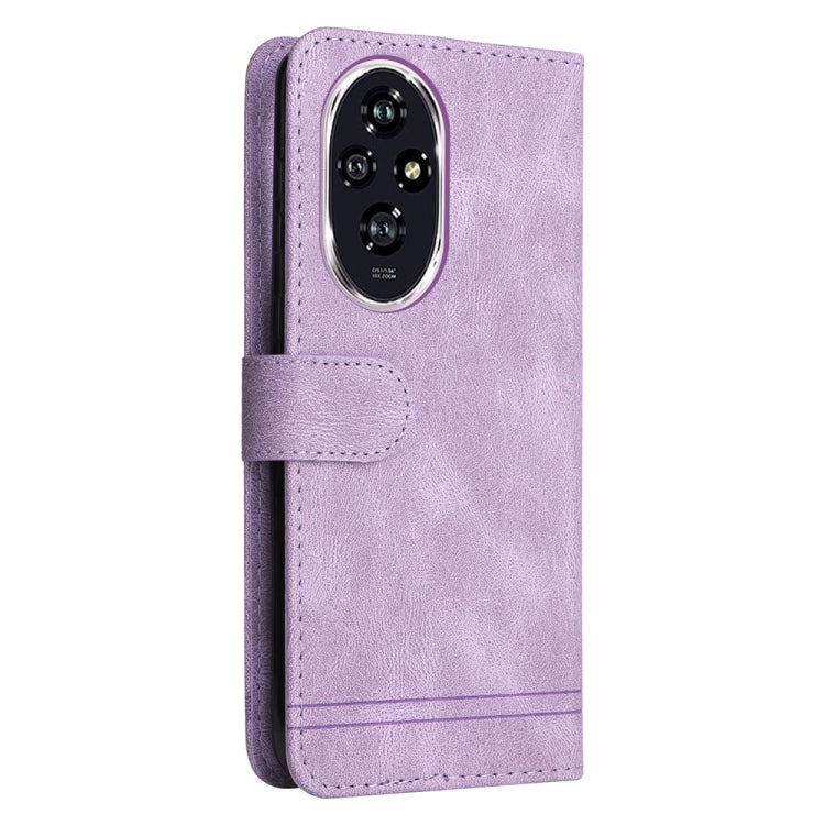 For Honor 200 Skin Feel Life Tree Metal Button Leather Phone Case
