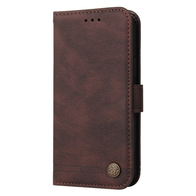 For Honor 200 Skin Feel Life Tree Metal Button Leather Phone Case