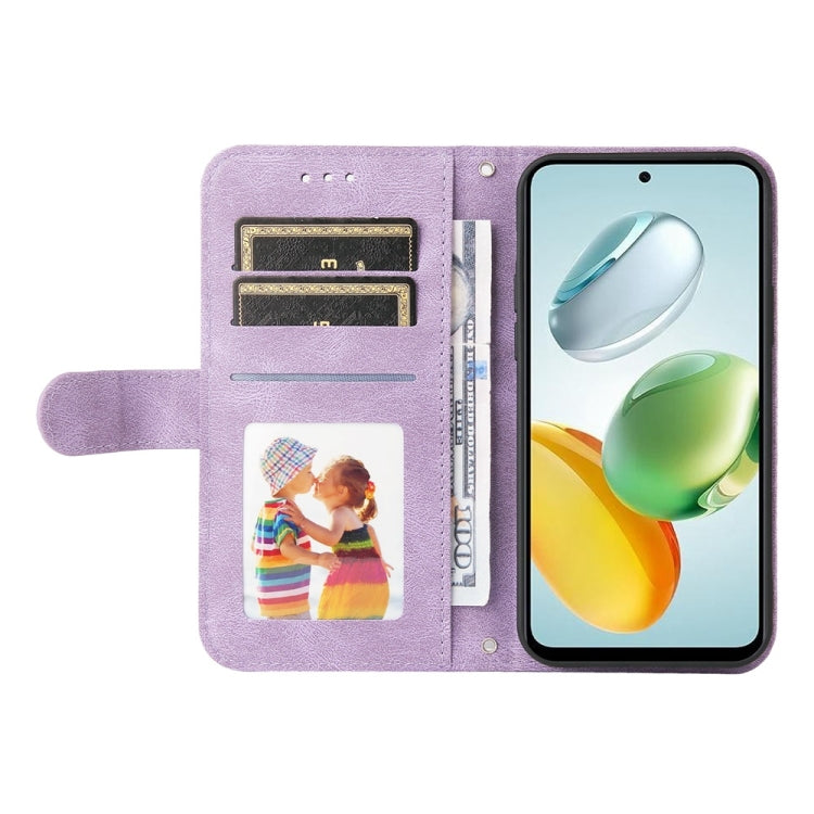 For Honor Play 60 Plus Skin Feel Life Tree Metal Button Leather Phone Case