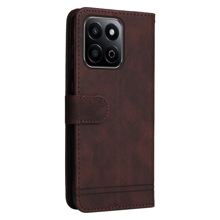 For Honor Play 60 Plus Skin Feel Life Tree Metal Button Leather Phone Case