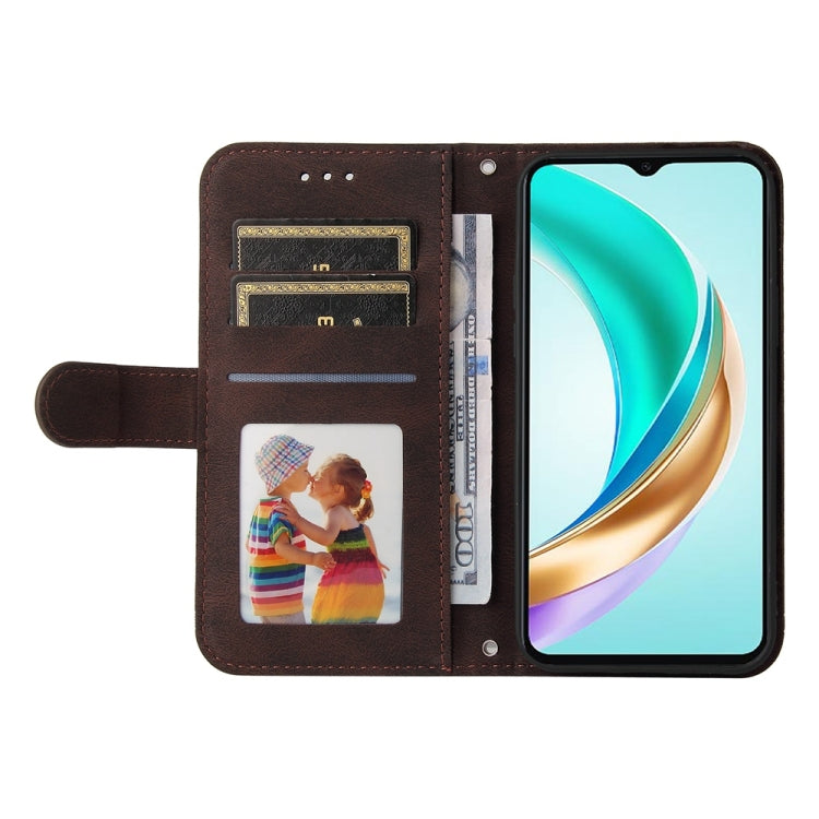 For Honor X6b 4G / X6c 4G / X5b / X5b Plus Skin Feel Life Tree Metal Button Leather Phone Case