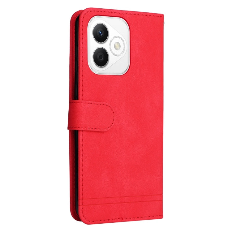 For Honor X60i Skin Feel Life Tree Metal Button Leather Phone Case
