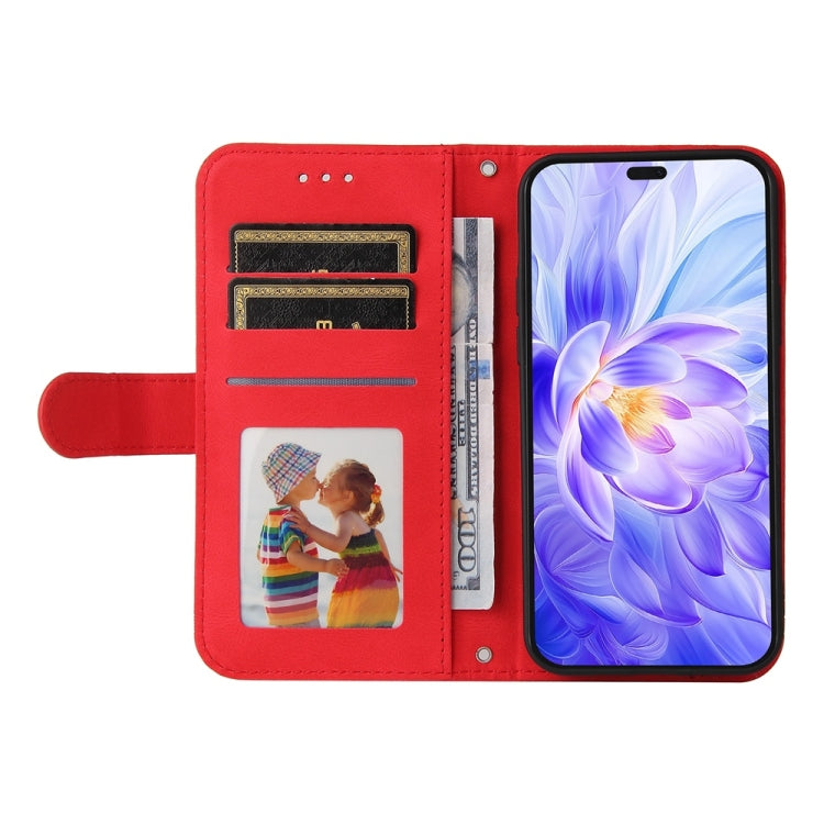 For Honor X60i Skin Feel Life Tree Metal Button Leather Phone Case