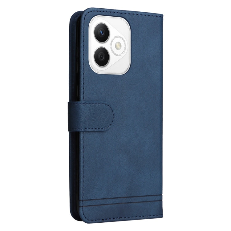 For Honor X60i Skin Feel Life Tree Metal Button Leather Phone Case