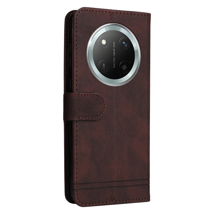 For Honor X9c / Magic7 Lite Skin Feel Life Tree Metal Button Leather Phone Case