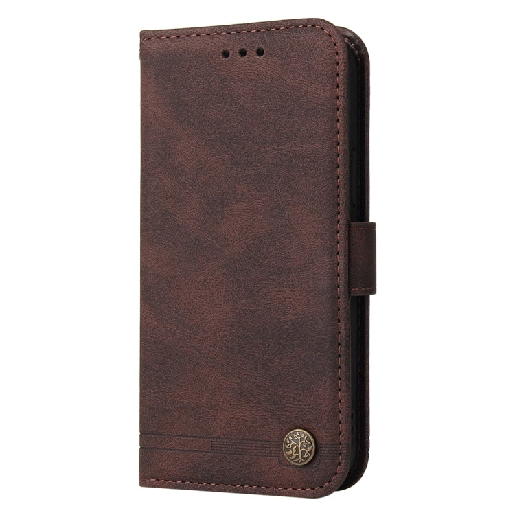 For Honor Magic7 Skin Feel Life Tree Metal Button Leather Phone Case