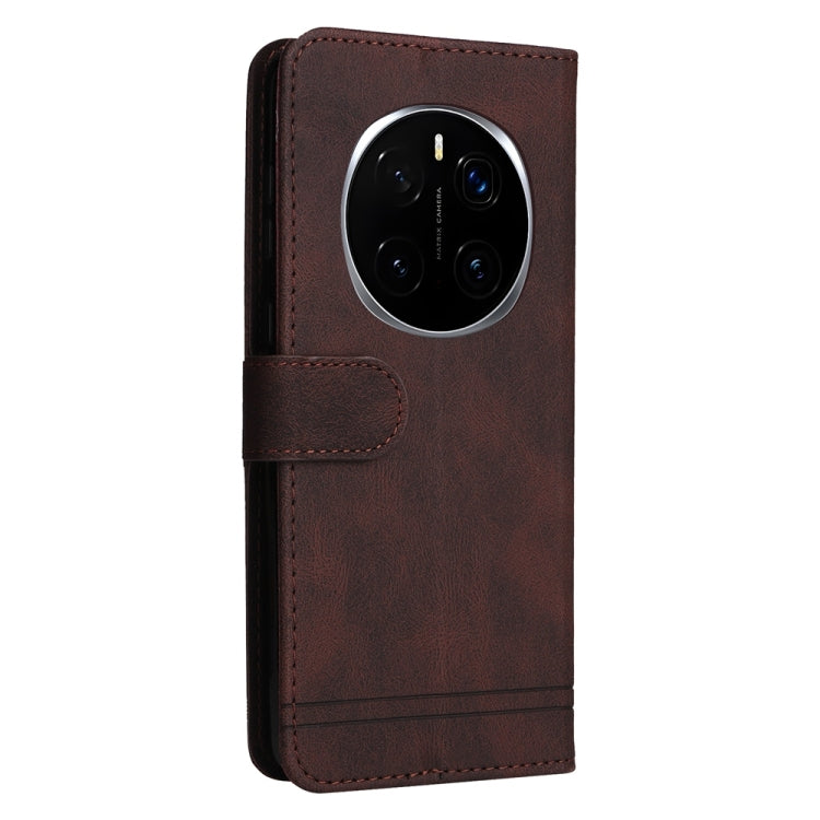 For Honor Magic7 Pro Skin Feel Life Tree Metal Button Leather Phone Case