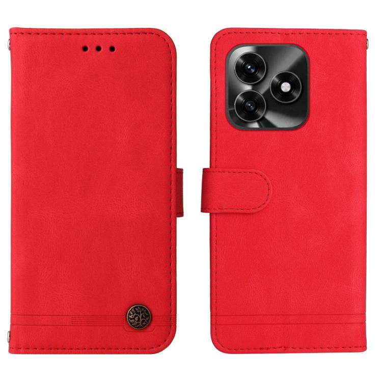 For Honor X5c Plus Skin Feel Life Tree Metal Button Leather Phone Case