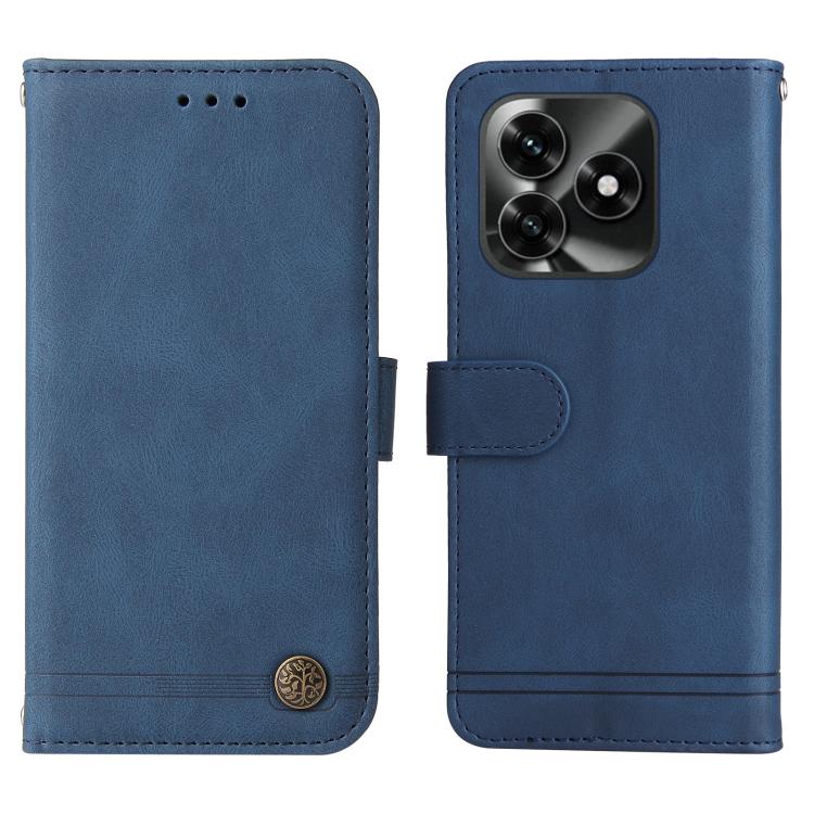 For Honor X5c Plus Skin Feel Life Tree Metal Button Leather Phone Case