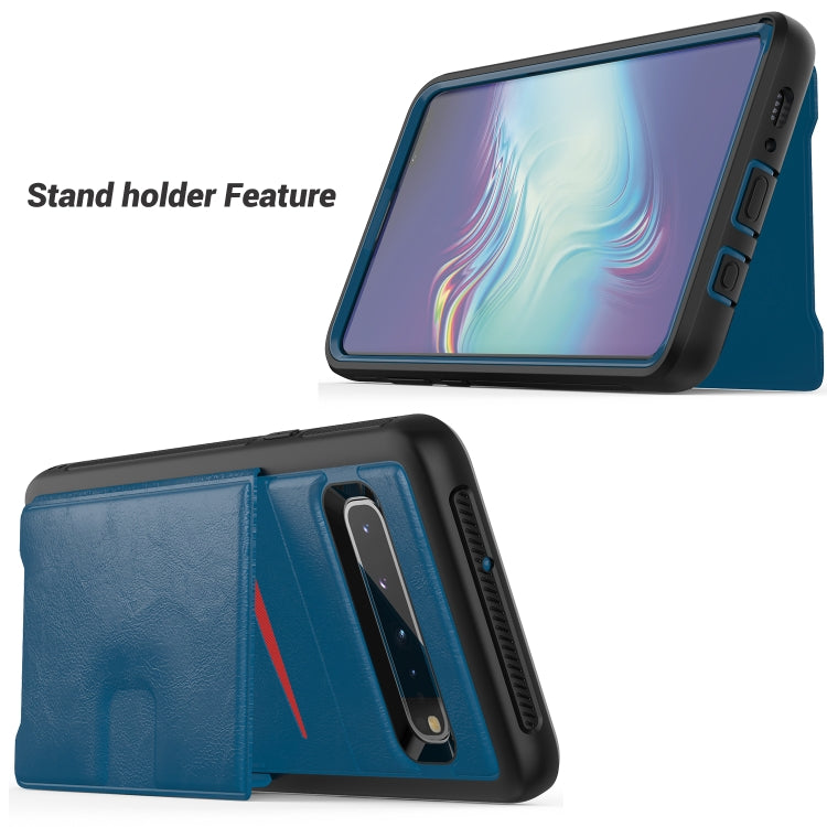 For Samsung Galaxy S10e Shockproof PC + TPU + PU Leather Protective Case with Holder & Card Slot & Wallet
