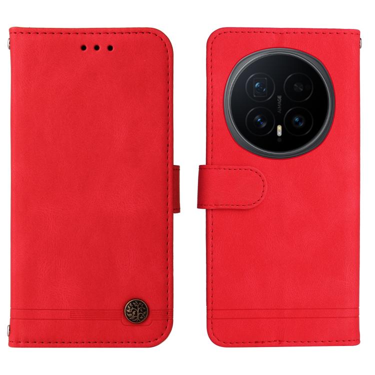 For Honor Magic8 Skin Feel Life Tree Metal Button Leather Phone Case