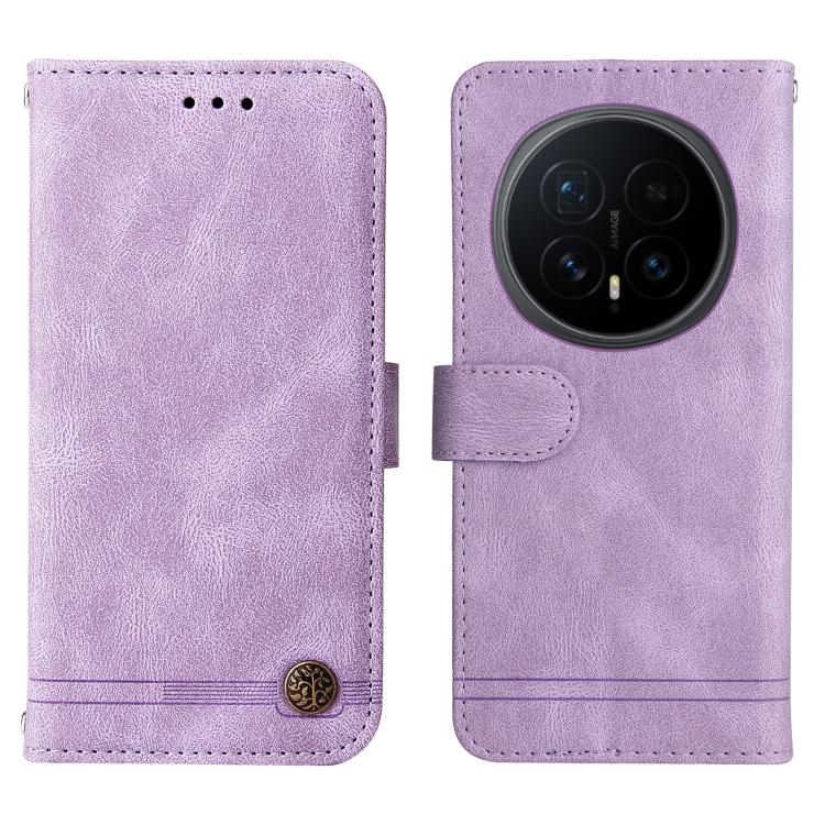 For Honor Magic8 Skin Feel Life Tree Metal Button Leather Phone Case