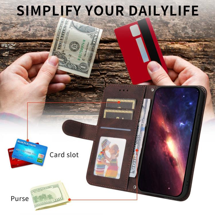 For Honor Magic8 Skin Feel Life Tree Metal Button Leather Phone Case