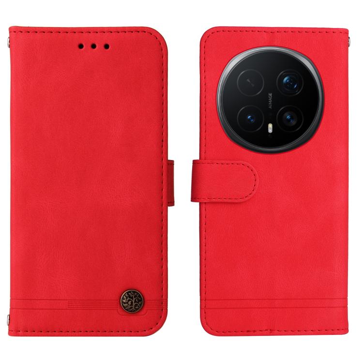 For Honor Magic8 Pro Skin Feel Life Tree Metal Button Leather Phone Case