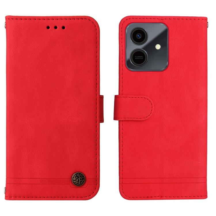 For Honor Play10 4G Skin Feel Life Tree Metal Button Leather Phone Case