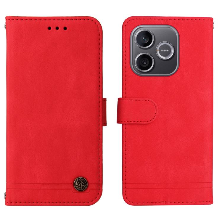 For Honor 600 Lite Global Skin Feel Life Tree Metal Button Leather Phone Case