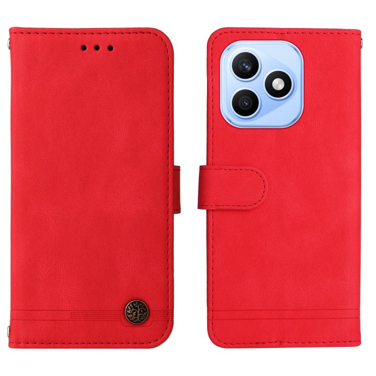 For Honor X8d 4G Skin Feel Life Tree Metal Button Leather Phone Case
