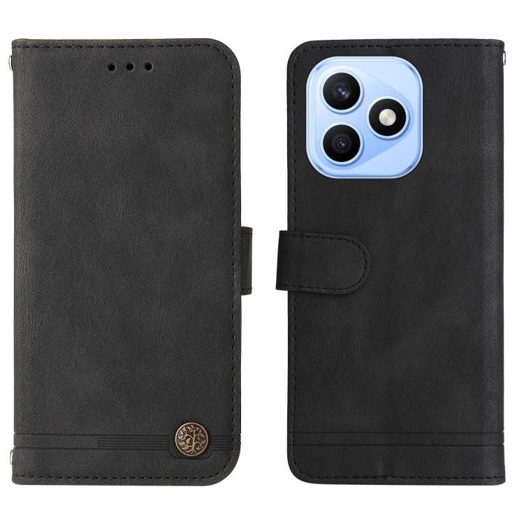 For Honor X8d 4G Skin Feel Life Tree Metal Button Leather Phone Case