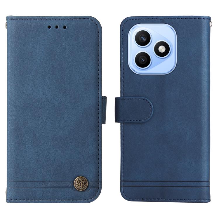 For Honor X8d 4G Skin Feel Life Tree Metal Button Leather Phone Case