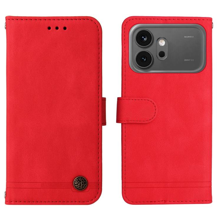 For Honor 600 Global / 600 Pro Global Skin Feel Life Tree Metal Button Leather Phone Case