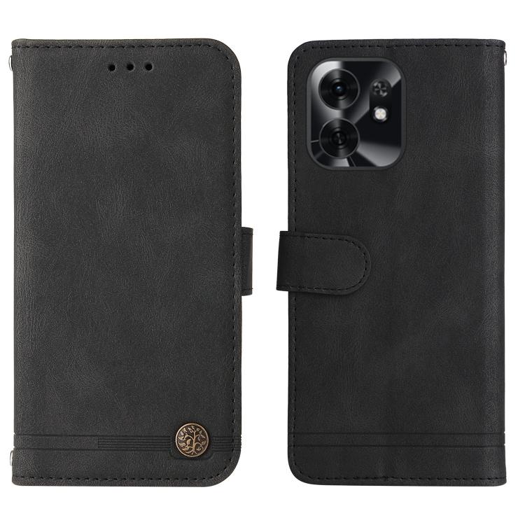 For Honor X6d 5G / Play 60A 5G Skin Feel Life Tree Metal Button Leather Phone Case