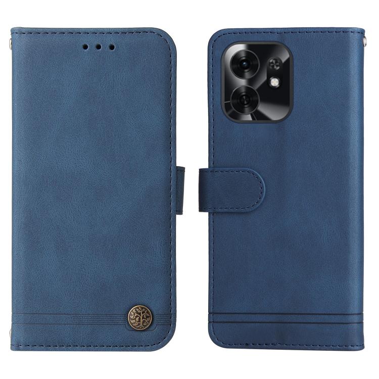 For Honor X6d 5G / Play 60A 5G Skin Feel Life Tree Metal Button Leather Phone Case