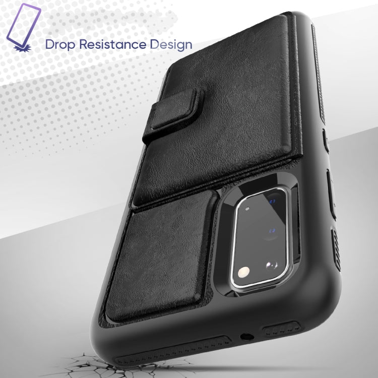 For Samsung Galaxy S20 Shockproof PC + TPU + PU Leather Protective Case with Holder & Card Slot & Wallet