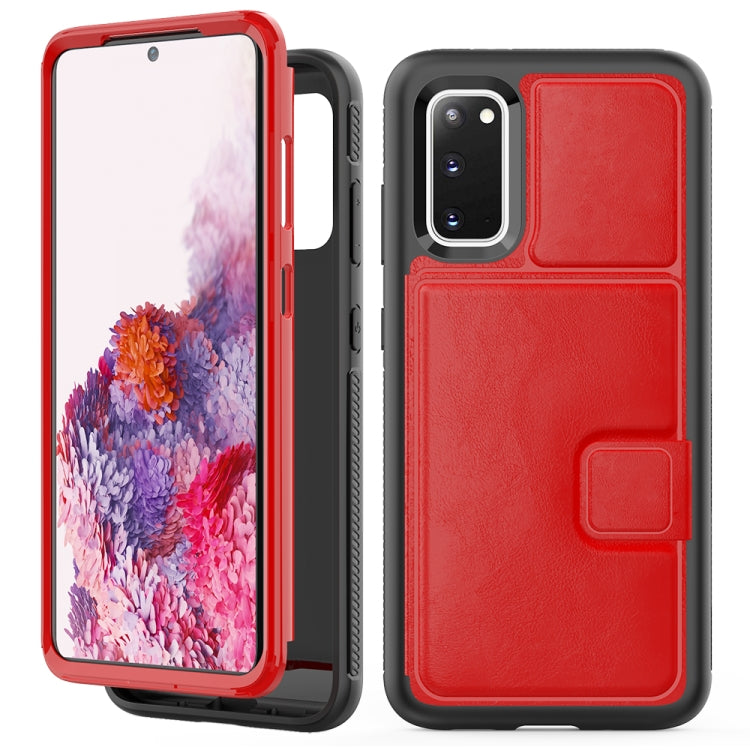 For Samsung Galaxy S20 Shockproof PC + TPU + PU Leather Protective Case with Holder & Card Slot & Wallet