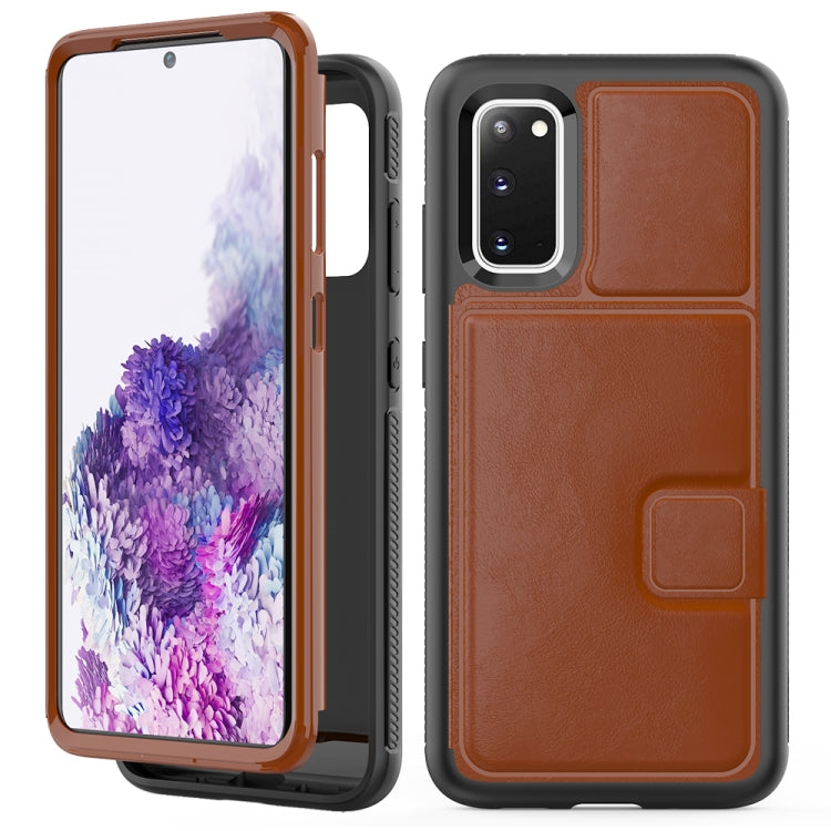 For Samsung Galaxy S20 Shockproof PC + TPU + PU Leather Protective Case with Holder & Card Slot & Wallet