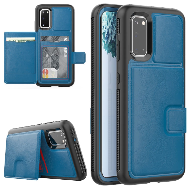 For Samsung Galaxy S20 Shockproof PC + TPU + PU Leather Protective Case with Holder & Card Slot & Wallet
