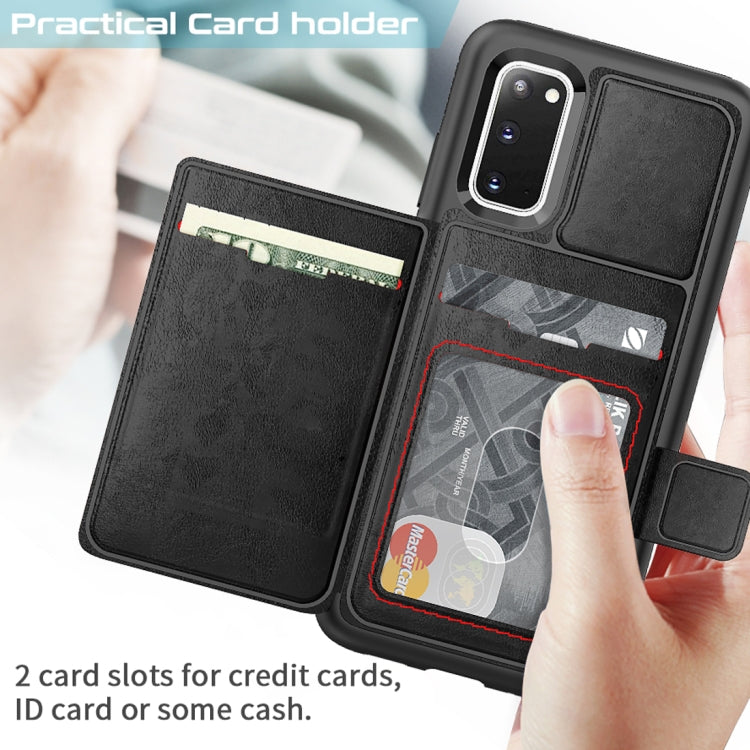 For Samsung Galaxy S20 Shockproof PC + TPU + PU Leather Protective Case with Holder & Card Slot & Wallet
