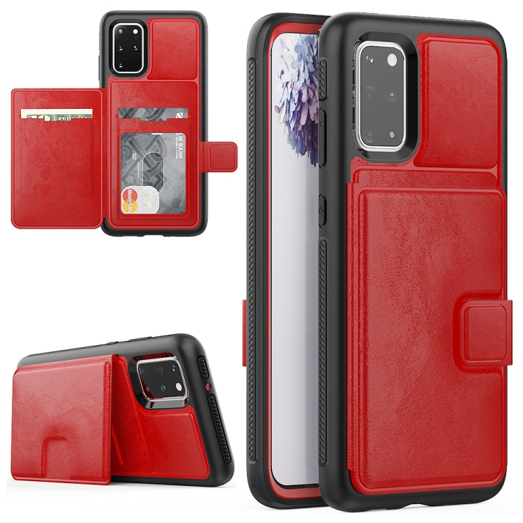 For Samsung Galaxy S20+ Shockproof PC + TPU + PU Leather Protective Case with Holder & Card Slot & Wallet