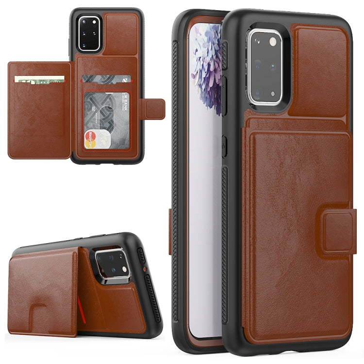 For Samsung Galaxy S20+ Shockproof PC + TPU + PU Leather Protective Case with Holder & Card Slot & Wallet