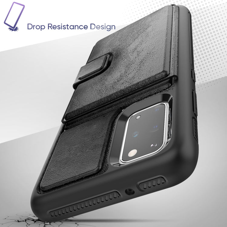 For Samsung Galaxy S20+ Shockproof PC + TPU + PU Leather Protective Case with Holder & Card Slot & Wallet