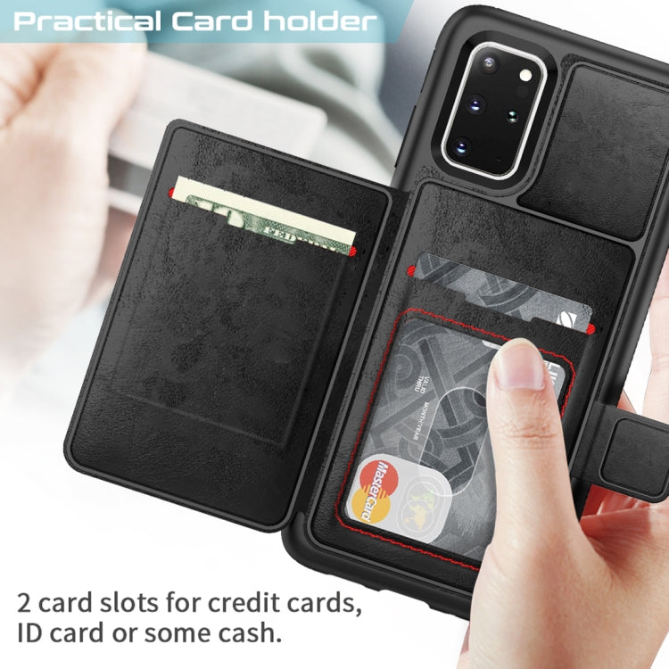 For Samsung Galaxy S20+ Shockproof PC + TPU + PU Leather Protective Case with Holder & Card Slot & Wallet