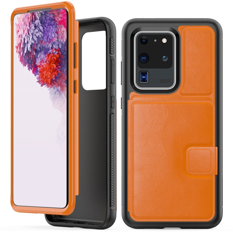 For Samsung Galaxy S20 Ultra Shockproof PC + TPU + PU Leather Protective Case with Holder & Card Slot & Wallet