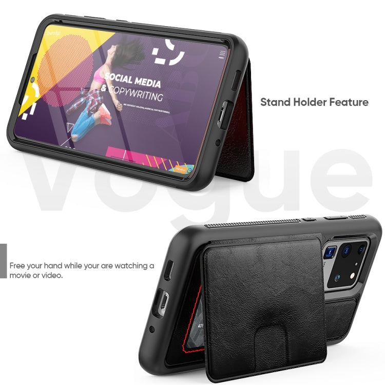 For Samsung Galaxy S20 Ultra Shockproof PC + TPU + PU Leather Protective Case with Holder & Card Slot & Wallet