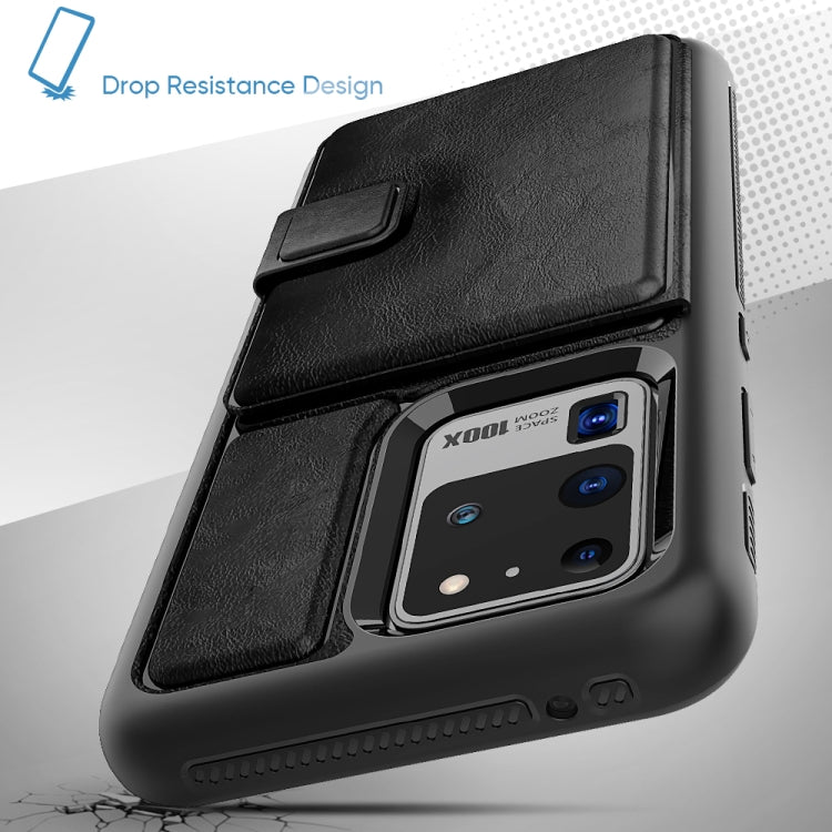 For Samsung Galaxy S20 Ultra Shockproof PC + TPU + PU Leather Protective Case with Holder & Card Slot & Wallet
