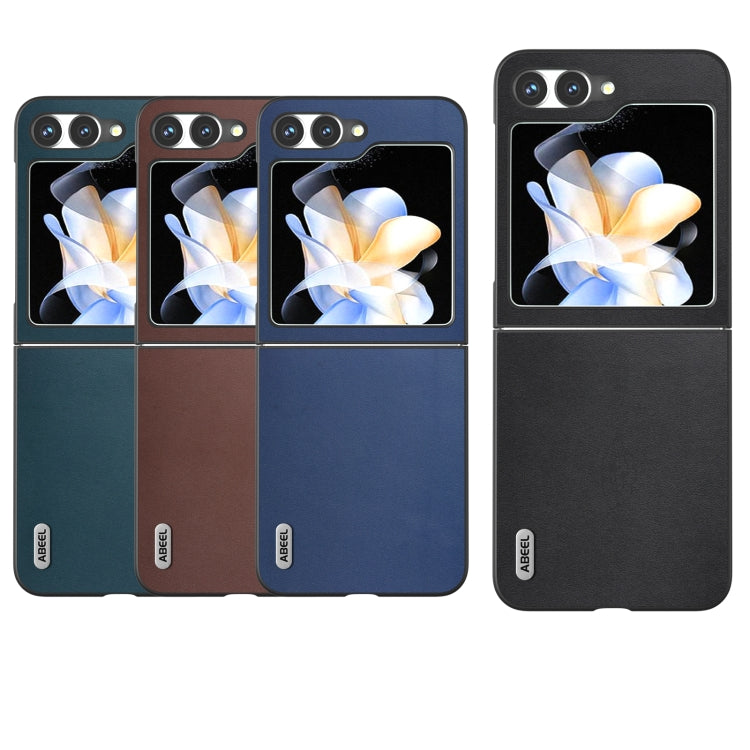 For Samsung Galaxy Z Flip6 / Flip7 FE ABEEL Genuine Leather Xiaoya Series Phone Case