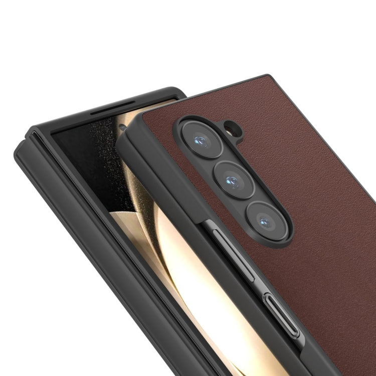 For Samsung Galaxy Z Fold6 ABEEL Genuine Leather Xiaoya Series Phone Case