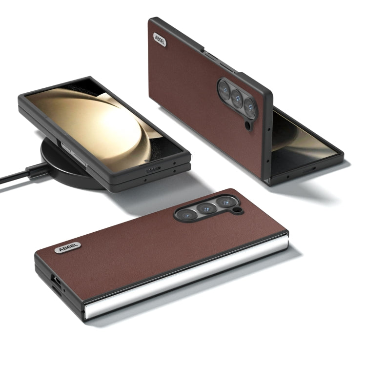 For Samsung Galaxy Z Fold6 ABEEL Genuine Leather Xiaoya Series Phone Case